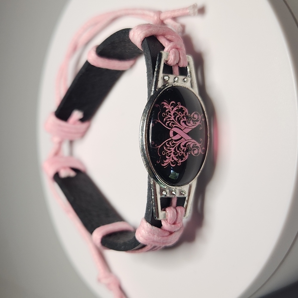 Breast Cancer Awareness Bracelet, Adjustable